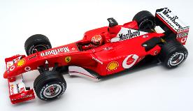 FERRAR,MICHEAL SCHUMACHER ,WORLD CHAMPION, HOT WHEELS ,1-18 SCALE ,2002 ,V10 ,SCHUMACHER ,F1 ,FORMULA 1 